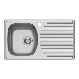 Chiuveta bucatarie Pyramis Inset, inox, texturat, 1 cuva stanga, 780 x 440 mm