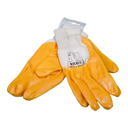 Manusi de protectie Dalgeco Kalara 1453, tricot + cauciuc nitrilic, marimea 9, galben-gri