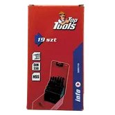 Set 19 burghie Top Tools, Hss 60H719, pentru metal, 1-10 mm