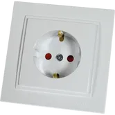 Priza electrica Despina, contact de protectie, montaj sub tencuiala, alba