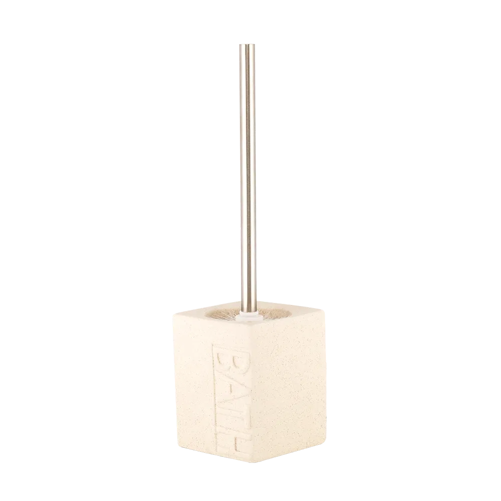 Perie WC MSV Koh Tao, ceramica, bej, 12.5 x 12.5 x 41.5 cm