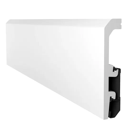 Plinta pardoseala Vega P1010, polimer dur, alb, , 2400 x 100 x 20 mm