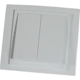 Intrerupator electric dublu Larissa Mono Electric, IP20, montaj incastrat, alb
