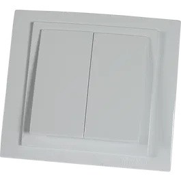 Intrerupator electric dublu Larissa Mono Electric, IP20, montaj incastrat, alb