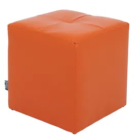 Taburet Cool tapiterie imitatie de piele, orange IP21895, 36 x 36 x 38 cm