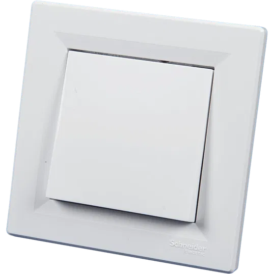 Intrerupator cruce, fara surub, Schneider Asfora EPH0500121, alb