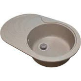 Chiuveta bucatarie Hausberg NS SN9033DR, granit-compozit, bej, 1 cuva dreapta, 78 x 50 cm