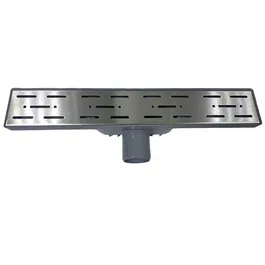 Rigola de dus, cu gratar, metal/PVC, 50 x 7 x 8 cm