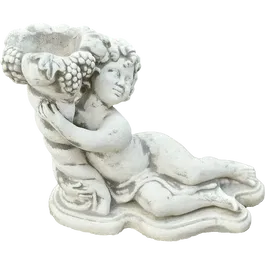 Decoratiune gradina Cementarte, statuie copil, beton, 35 x 38 x 20 cm, 14 kg