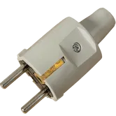 Stecher cu protectie Anco, PVC, 250 V, alb, 16 A