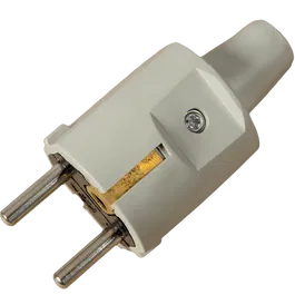 Stecher cu protectie Anco, PVC, 250 V, alb, 16 A