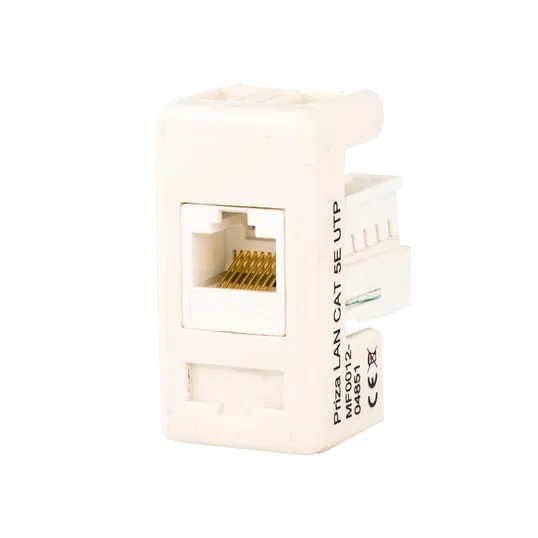Priza modulara calc. FTP, categoria 5 E, alb
