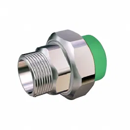 Racord olandez alama Hausterm, filet exterior, PPR, verde, 25 mm x 3/4 inch