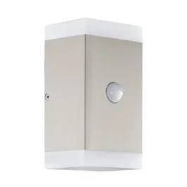 Aplica exterior cu senzor Carpinera, argintiu, otel inoxidabil/plastic, 1 x LED, IP44