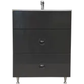 Mobilier baie Sanitop Ines, baza cu lavoar, MFD-PAL, gri, 60 x 43,5 x 81 cm
