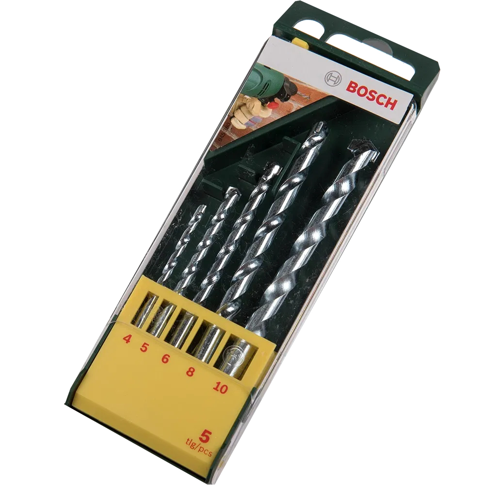 Set 5 burghie Bosch, pentru zidarie, 4 - 10 mm
