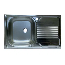 Chiuveta bucatarie Pyramis Onset, inox, lucios, 1 cuva stanga, 800 x 500 mm