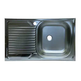 Chiuveta bucatarie Pyramis Onset, inox, lucios, 1 cuva dreapta, 800 x 500 mm