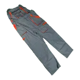 Pantalon de lucru cu pieptar Samoa, ajustabil cu catarama, marimea 52, gri/portocaliu