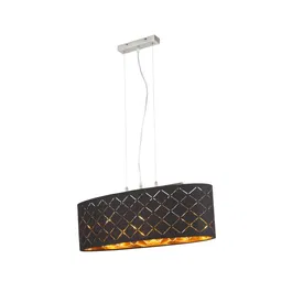 Pendul Clarke, 3 x E27, 60W, 650 mm, nichel satinat + negru + auriu
