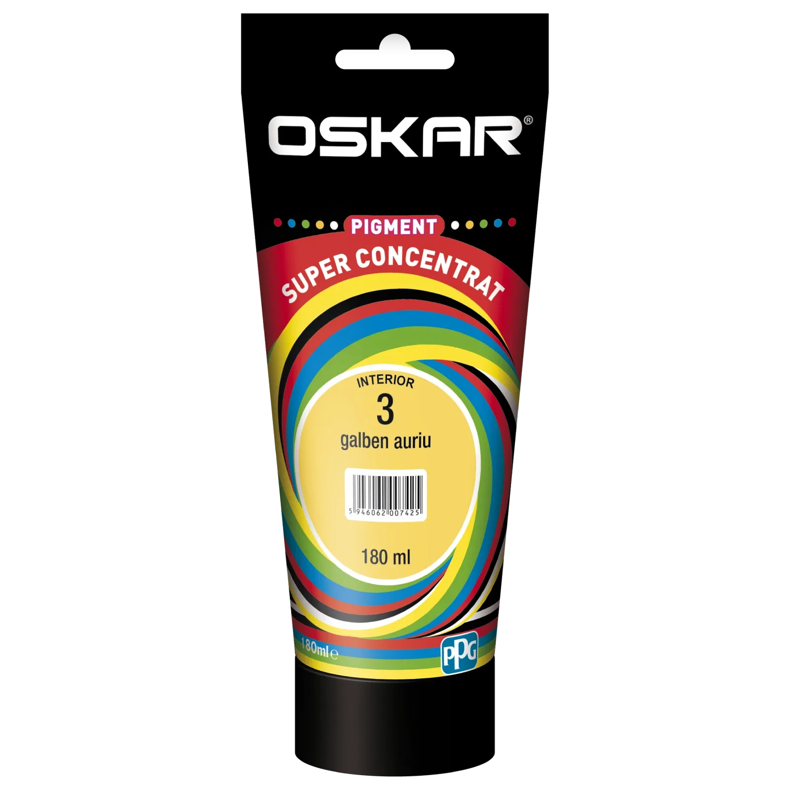 Pigment vopsea lavabila Oskar super concentrat, galben auriu 3, 180 ml