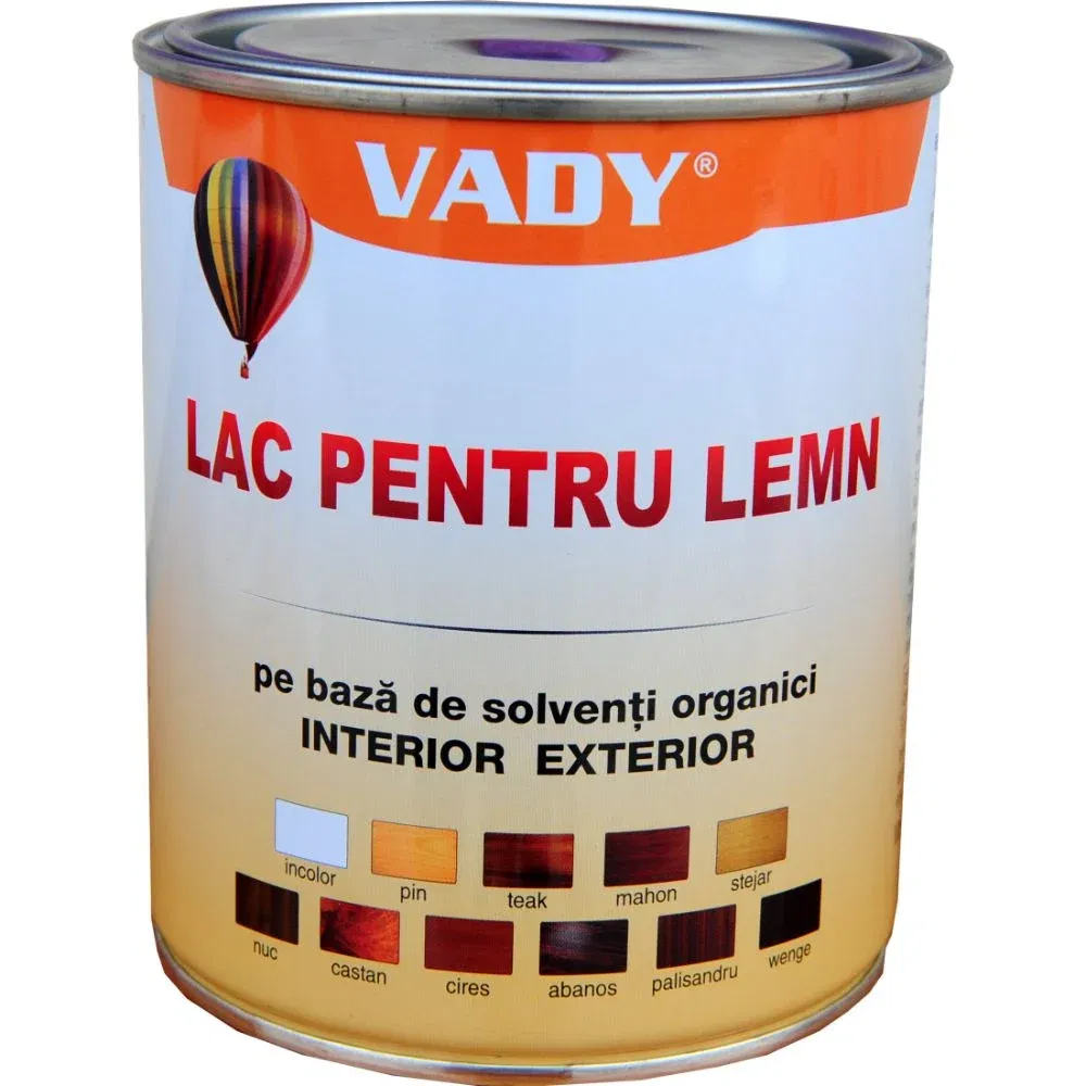 Lac alchidic Vady pentru lemn, incolor, 2,5 L