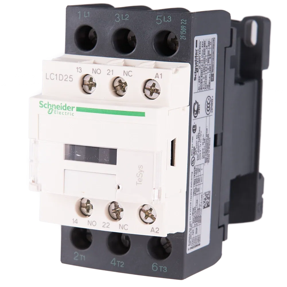 Contactor TeSys D, Schneider LC1D25P5, 3P 25A, AC-440V - aux 1NO+1NC - 230V