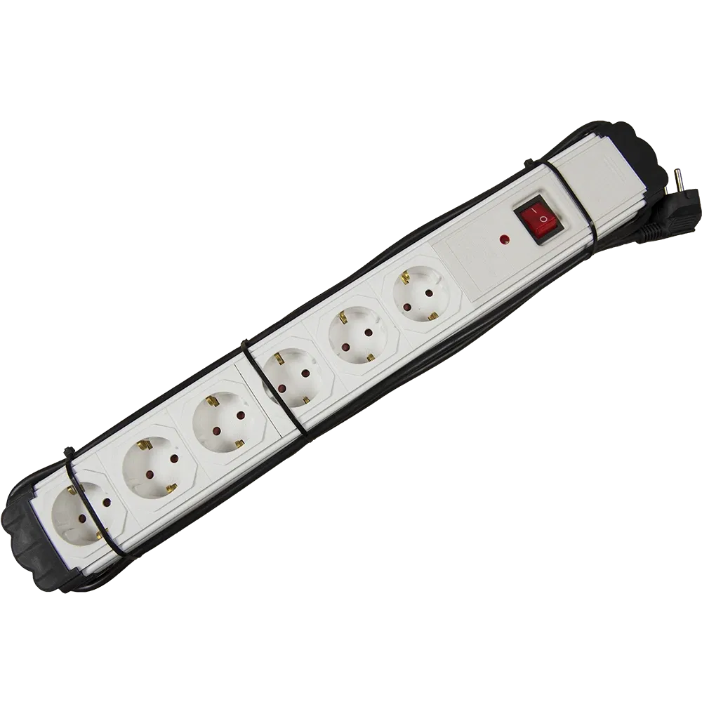 Prelungitor 6 prize, 16A, cu interupator si protectie, 250 V