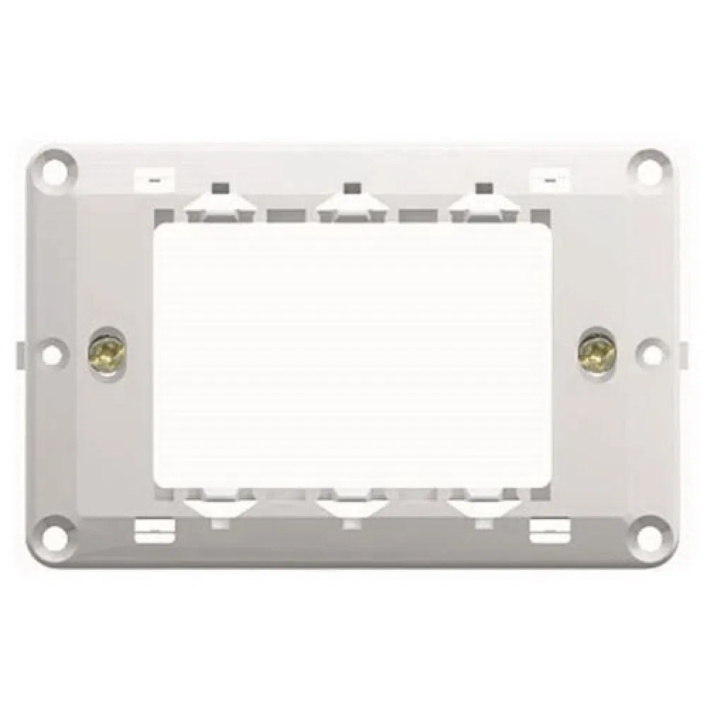 Suport de fixare Modul, metal, 3 module, alb