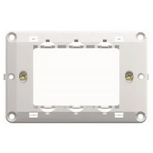 Suport de fixare Modul, metal, 3 module, alb