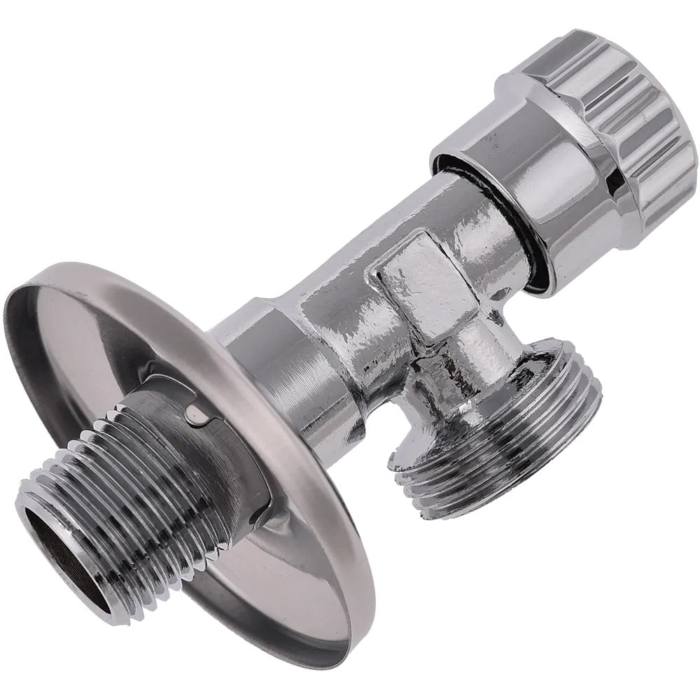 Robinet coltar EKO, filet exterior - interior, alama, crom, 1/2'', 3/4''