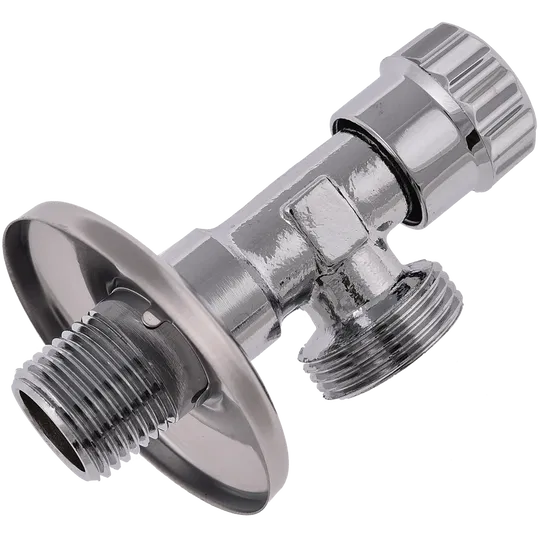 Robinet coltar EKO, filet exterior - interior, alama, crom, 1/2'', 3/4''