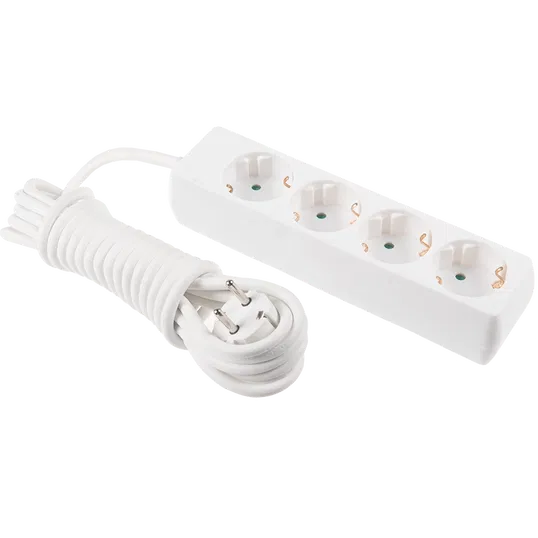 Prelungitor cu protectie copii Shuko, sectiune cablu 1 mmp, 4 prize, 3 m