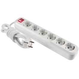 Prelungitor cu protectie copii si intrerupator Schuko MGP633, 6 prize, 3 m