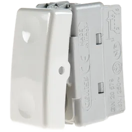 Intrerupator cruce System, Gewiss GW20579, 1 M, alb
