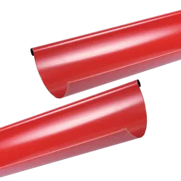 Jgheab metalic, 125 mm, rosu RAL 3011, L= 2 m
