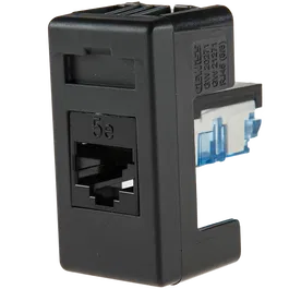 Priza telefon RJ11 System Gewiss GW21251, 1M, negru