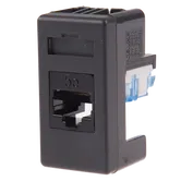 Priza date RJ45 UTP cat 5E System, Gewiss GW21271, 1 modul, negru
