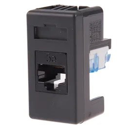 Priza date RJ45 UTP cat 5E System, Gewiss GW21271, 1 modul, negru