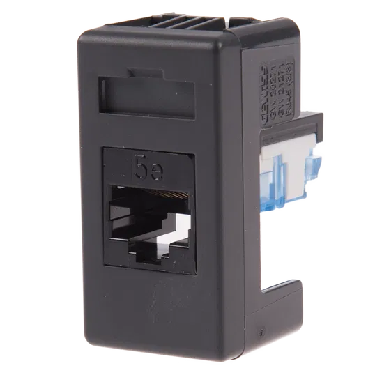 Priza date RJ45 UTP cat 5E System, Gewiss GW21271, 1 modul, negru