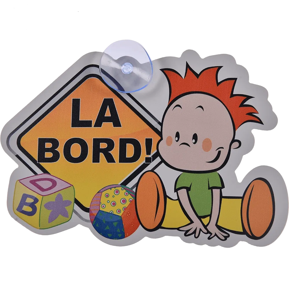 Semn Bebe la bord, PVC, 12 x 12 cm