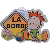 Semn Bebe la bord, PVC, 12 x 12 cm