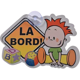 Semn Bebe la bord, PVC, 12 x 12 cm