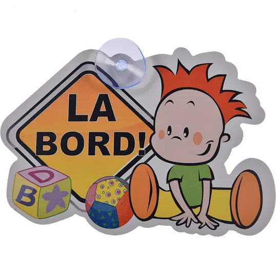 Semn Bebe la bord, PVC, 12 x 12 cm