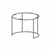 Cadru circular masa, otel, negru mat, 10 x 598 x 440 mm