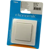 Intrerupator electric monopolar Ekonomik, 1 clapeta, alb
