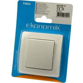 Intrerupator electric monopolar Ekonomik, 1 clapeta, alb