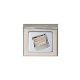 Set rozeta patrata usi lemn interior Gato, 54 mm, zamac, finisaj nichel satinat