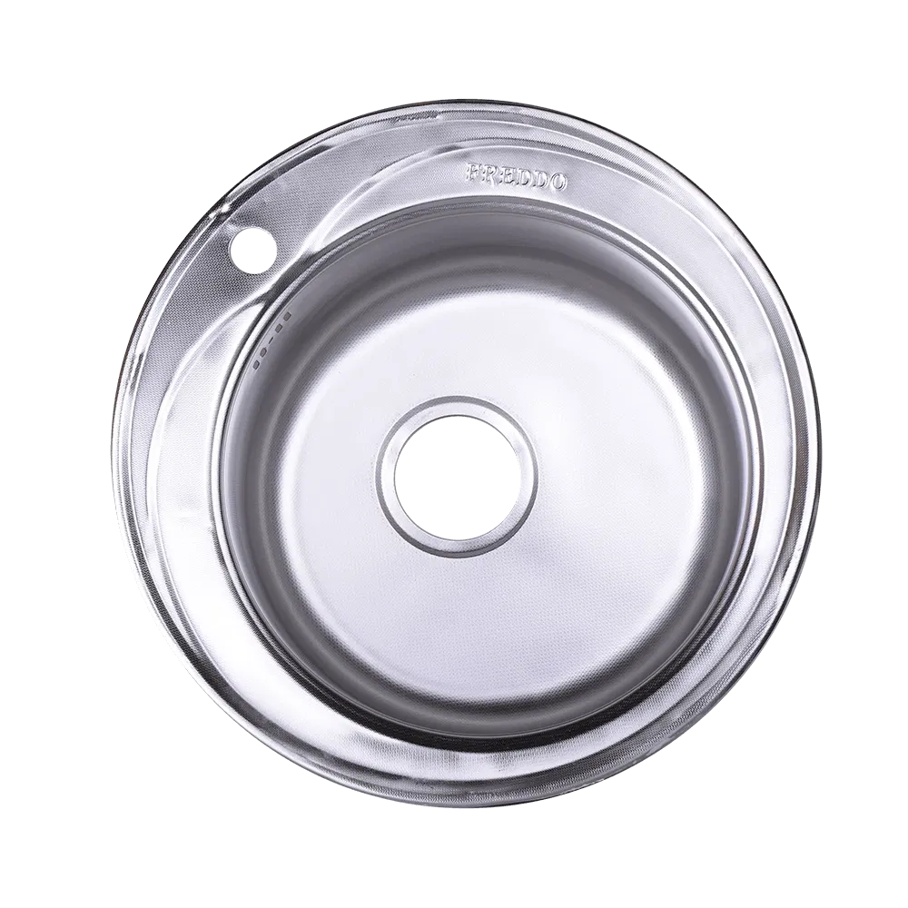 Chiuveta bucatarie Freddo SN9000, inox, 1 cuva rotunda, diametru 490 mm