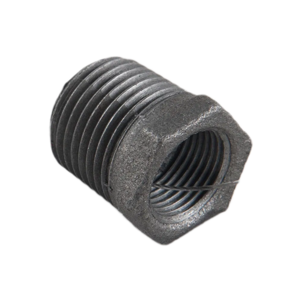 Reductie, fonta zincata, negru, filet exterior-interior, 1/2 -3/8 inch